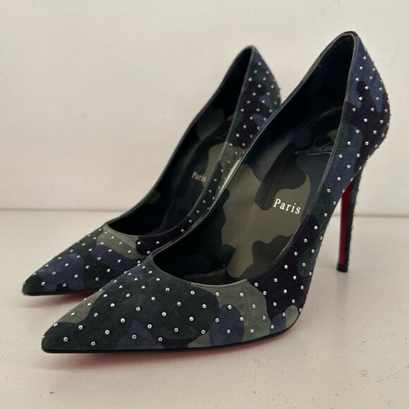 CHRISTIAN LOUBOUTIN Kate Plume 100 Studded Pump